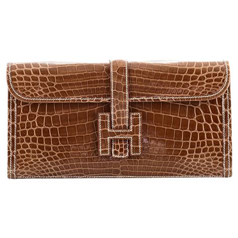 hermes jige crocodile price|authentic Hermes clutch.